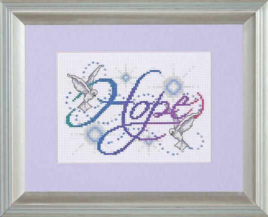 Design Works Crafts Tobin DW9796 14 Count Hope Counted Cross Stitch Kit, 5 by 7-Inch