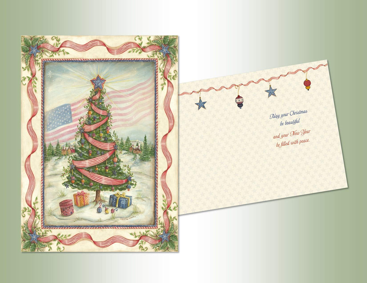 Lux Press Group Writing Paper, Red, White, Blue, Christmas