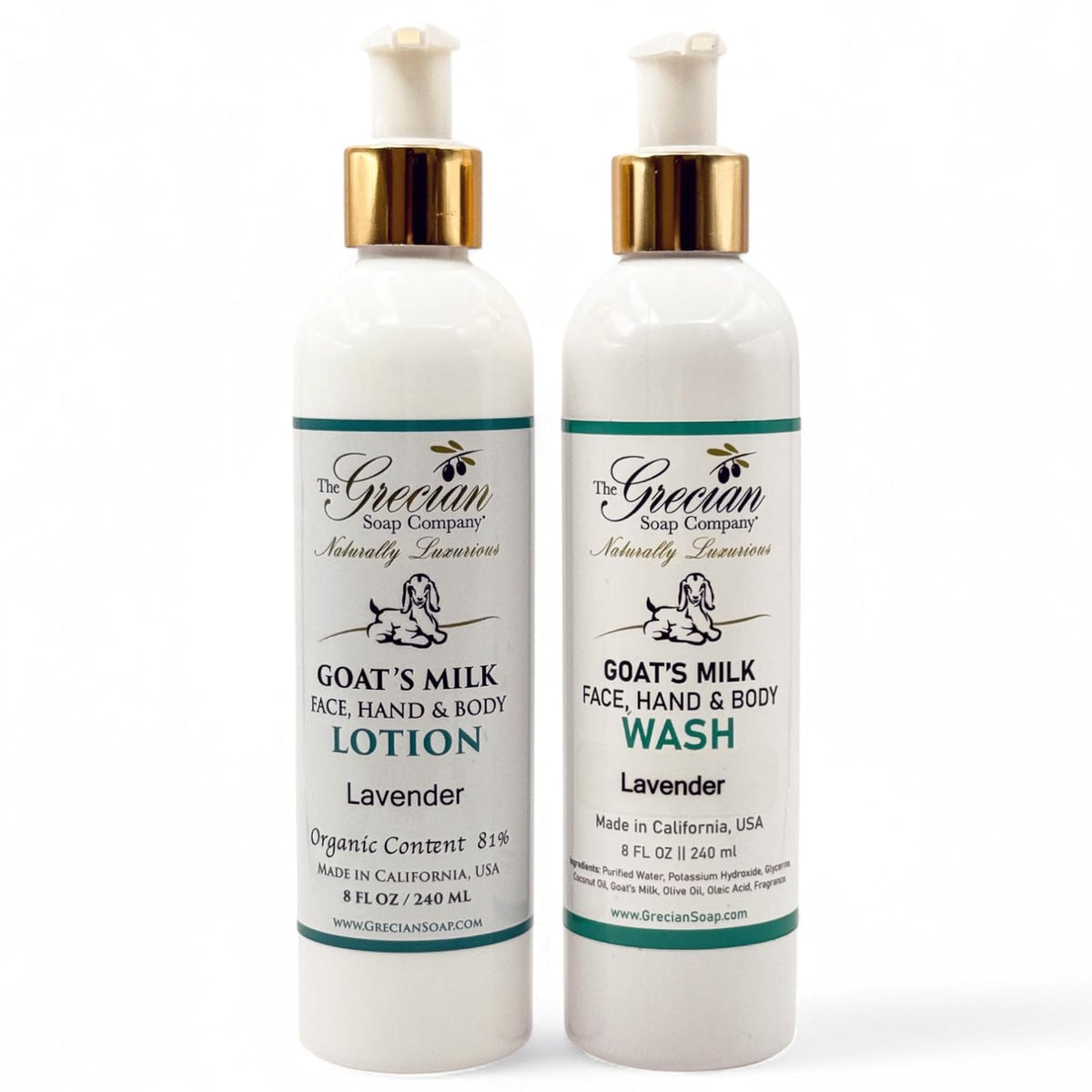 The Grecian Soap Company Skin Care Agent, 8 Fl Oz (Pack of 2), White