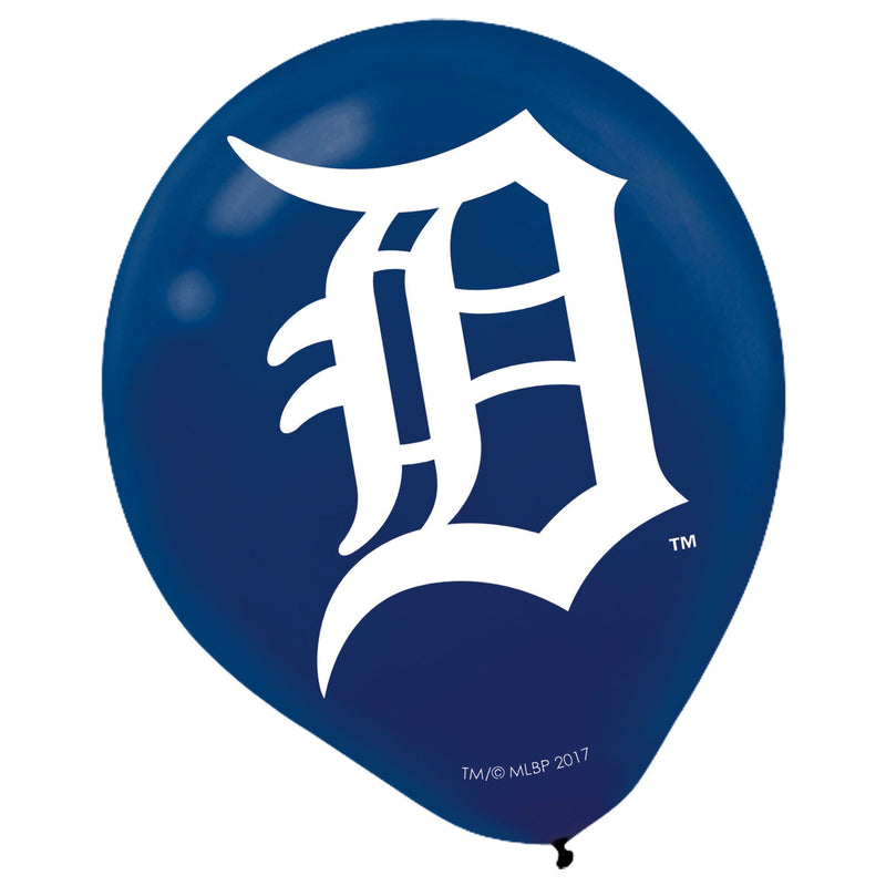 Detroit Tigers Baseball Team 12-inch Latex Balloons - 6 pcs