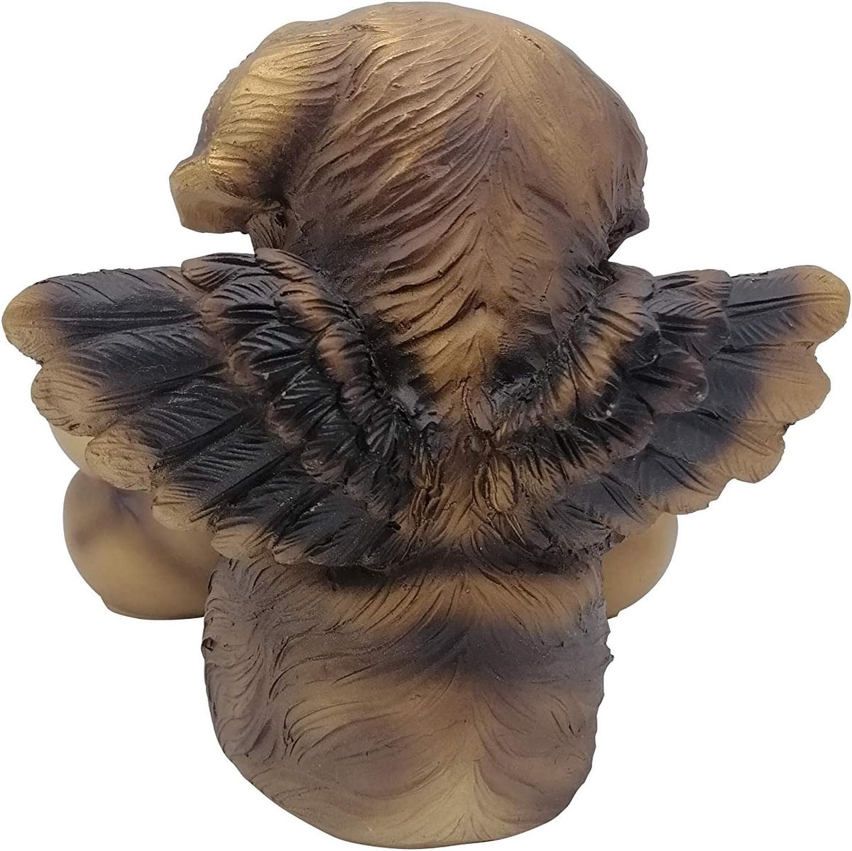 Comfy Hour Pet In Loving Memory Collection 5" Sleeping Dog Angel On Bone Figurine - in Memory of My Best Friend Bereavement, Bronze Copper, Polyresin