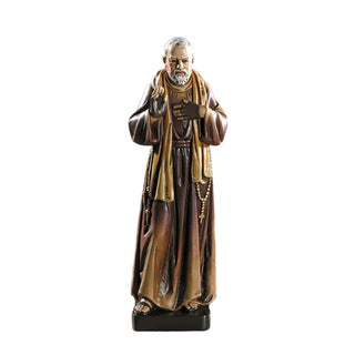 Christian Brands Milagros Patron Saint Padre Pio Pius Resin Statue Figurine, 7 7/8 Inch