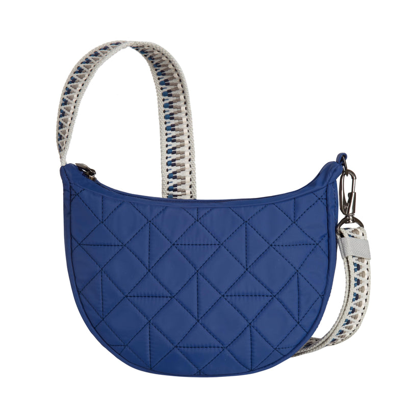 Travelon Boho Anti-Theft Crescent Crossbody, Lush Blue