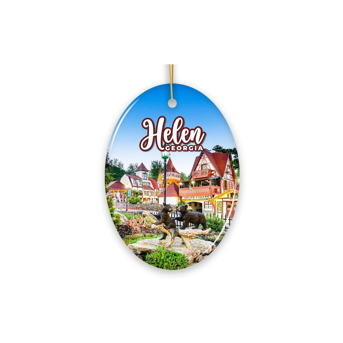 OrnamentallyYou Hanging Ornament, 3 inches, Beautiful Helen Town Georgia Ornamen