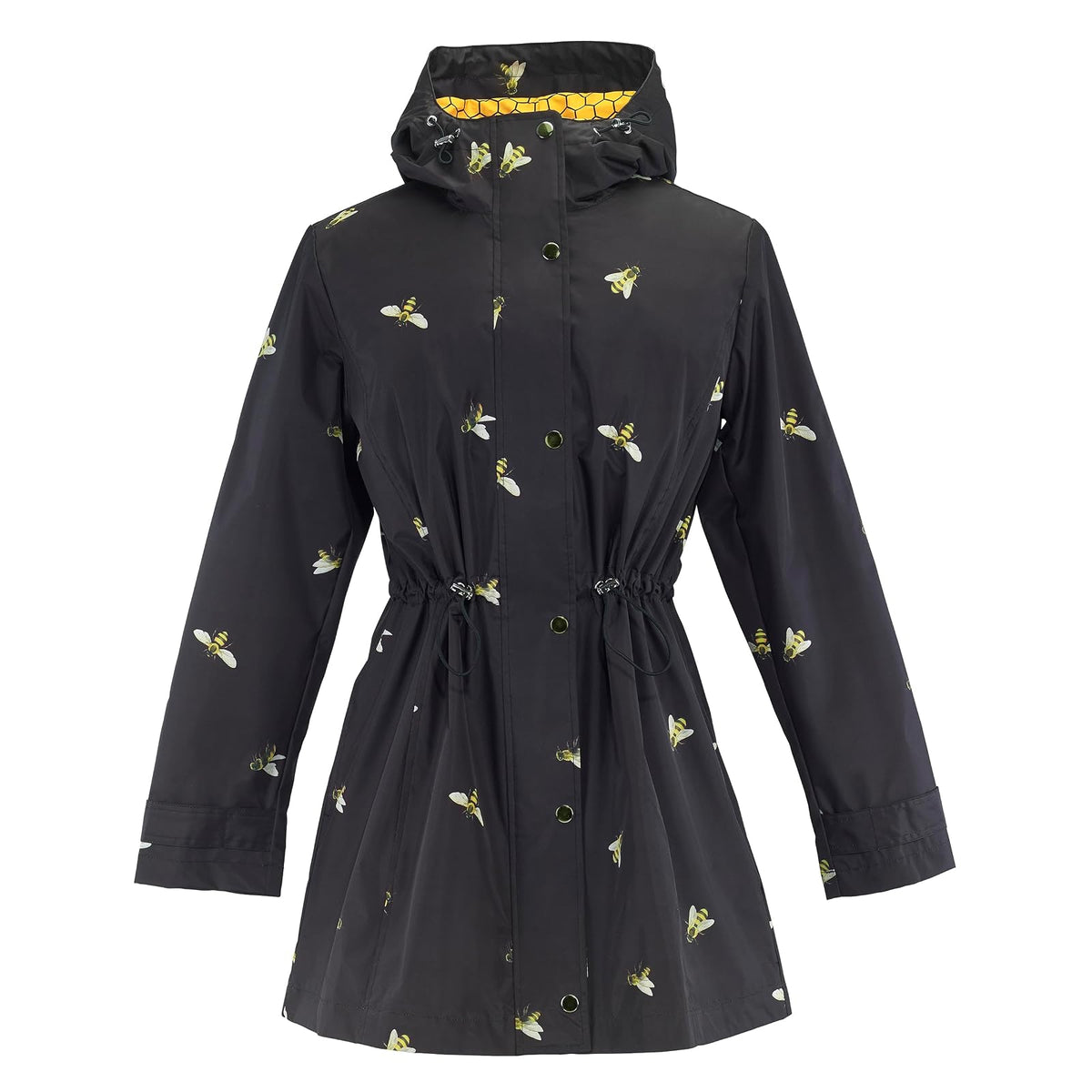 Galleria Enterprises Coat, Medium, Black-bees Raincoat