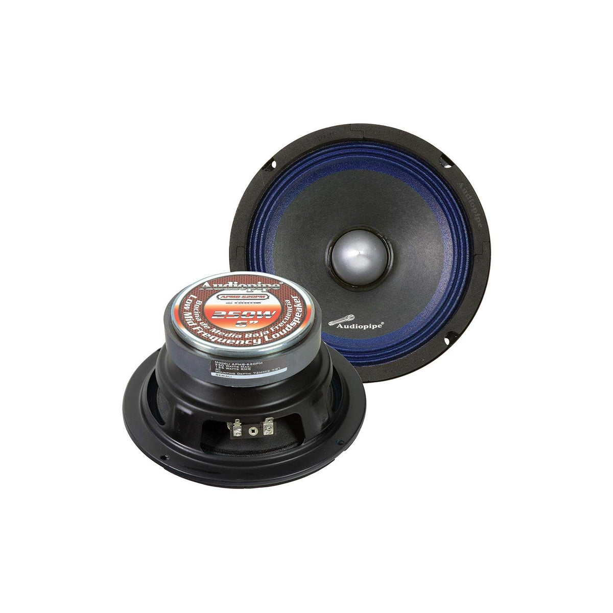 Audiopipe Speakers, black, minimalist