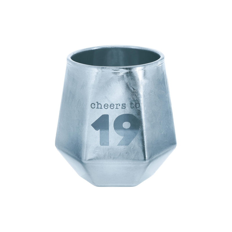 Pavilion - Cheers To 19-3 oz Shot Glass Drinkware Cup Glassware Milestone Birthday Gift Present