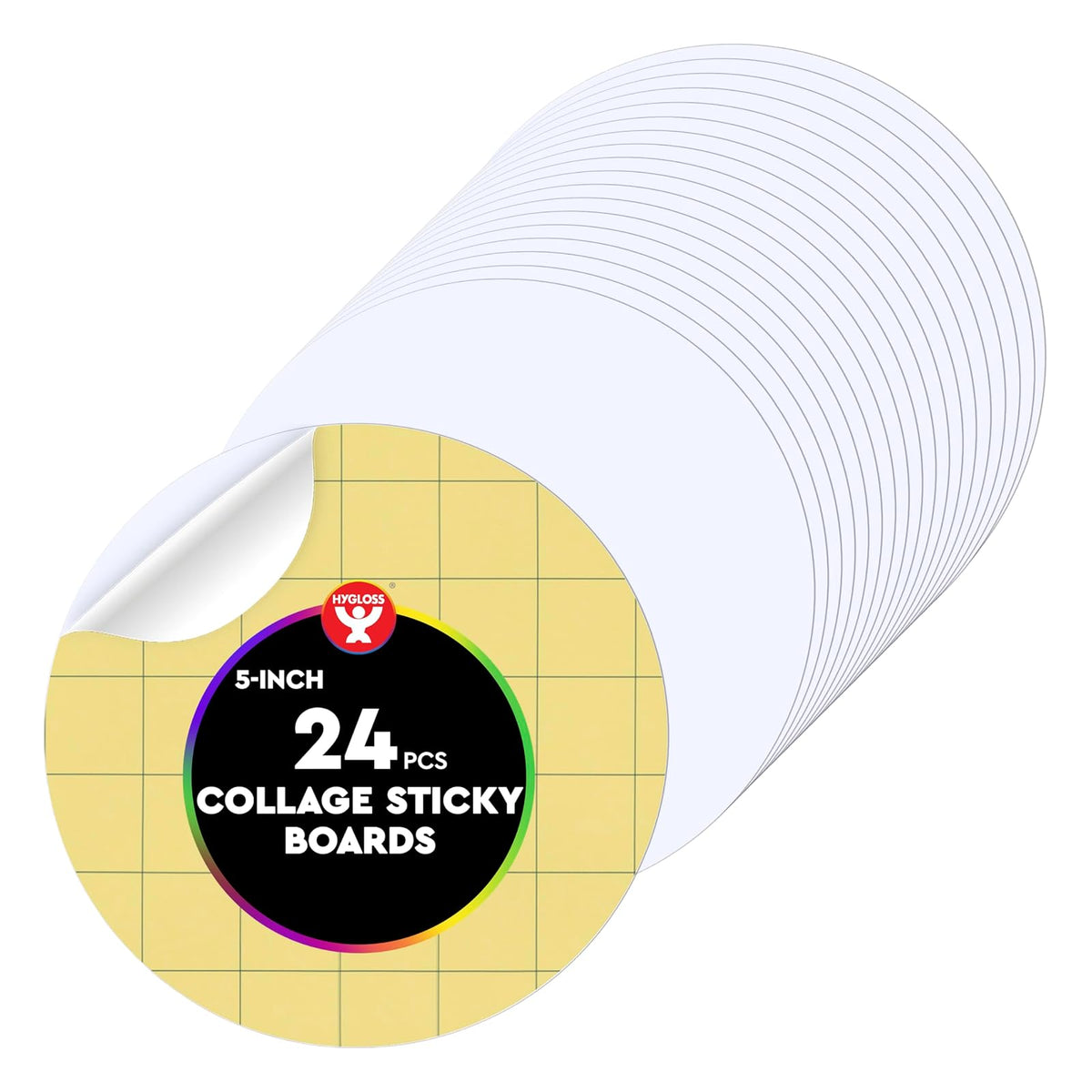 Hygloss Sticker Decal, 24-Pcs, White