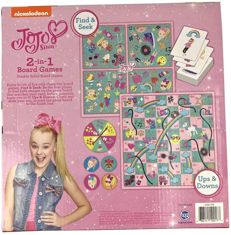 TCG Toys JoJo Siwa 2 in 1 Board Game, Multi