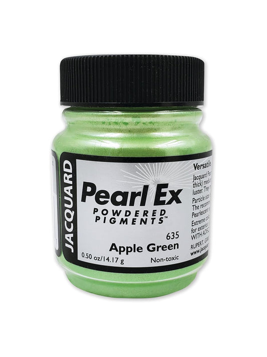 Pearl-Ex Pigment by Jacquard, Creates Metallic or Pearlescent Effect.5 Ounce Jar, Apple Green