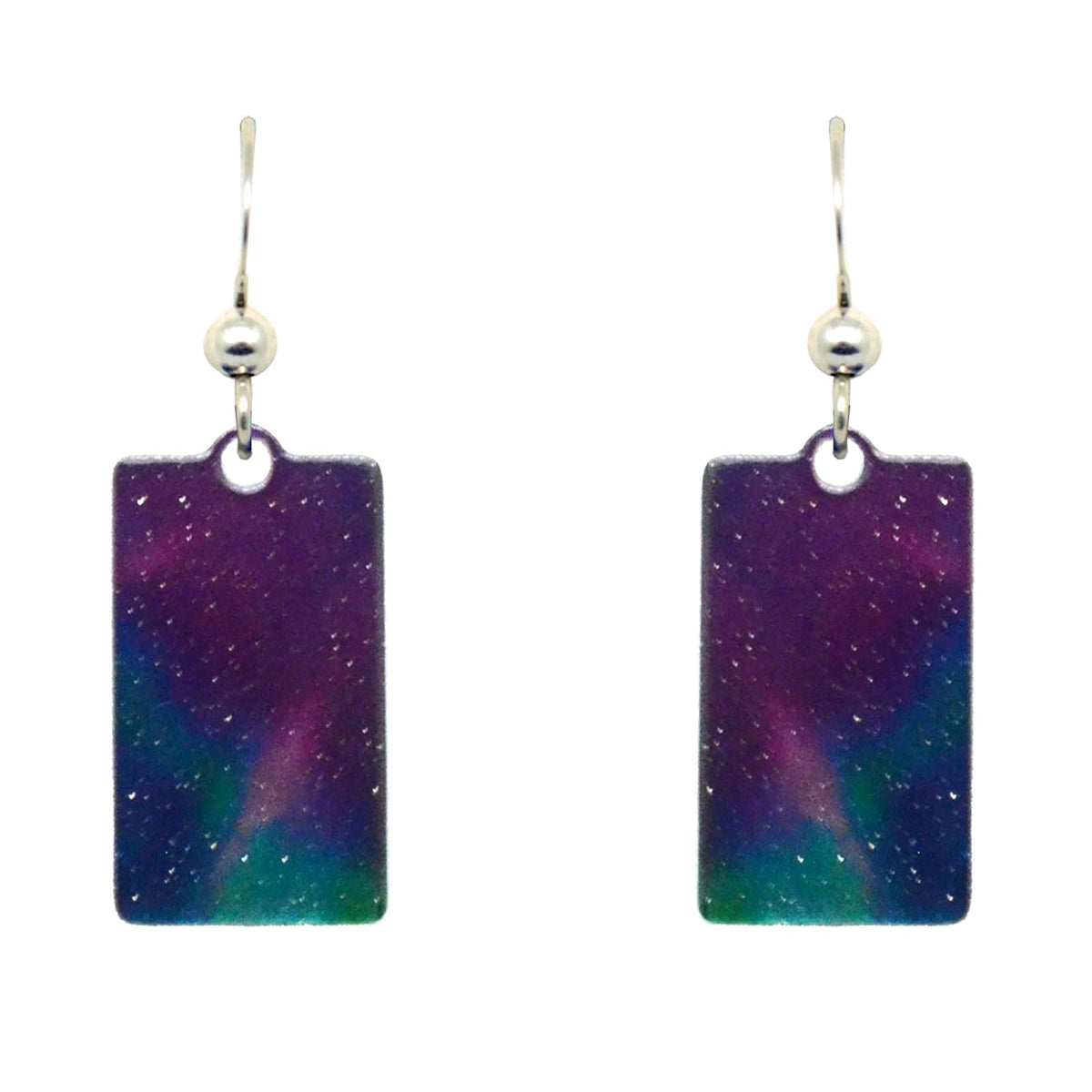 d'ears Earring, 1.25 inches, Purple, green