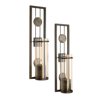 Danya B Candle Holder, 16 inches, Brown