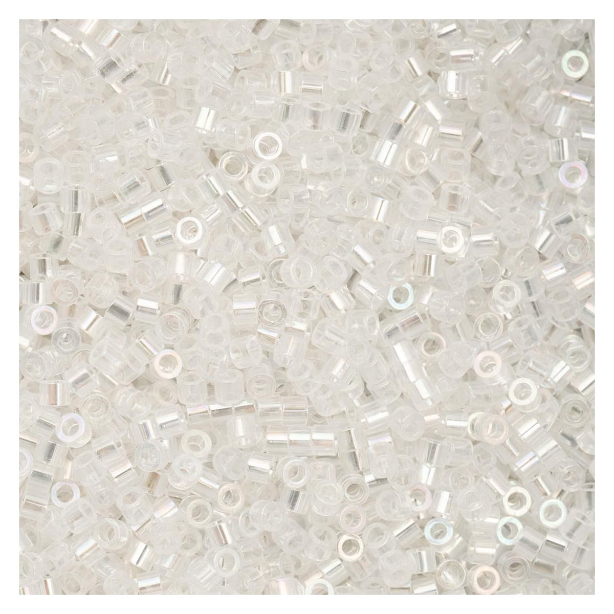 John Bead Craft Bead, Size 11, Transparent Crystal AB
