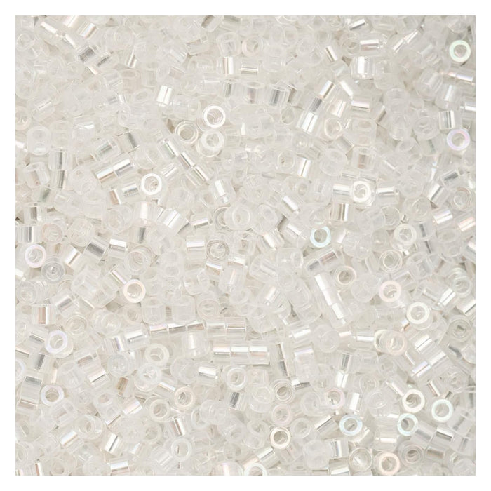 John Bead Craft Bead, Size 11, Transparent Crystal AB