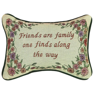 Manual 12.5 x 8.5-Inch Decorative Throw Pillow, Friends Are Family
