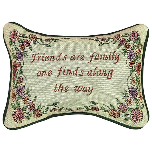 Manual 12.5 x 8.5-Inch Decorative Throw Pillow, Friends Are Family