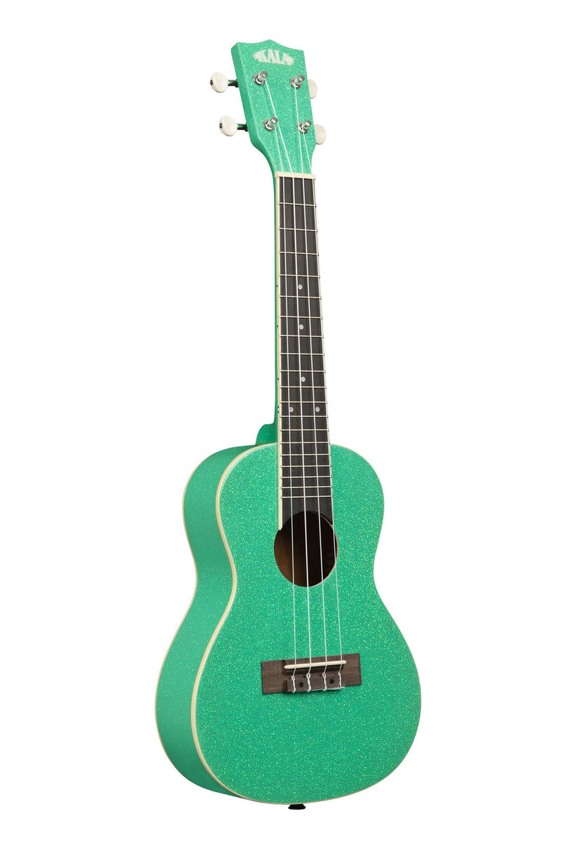 Kala Brand Music Co. Sparkle Collection, 4-String Ukulele, Right, Green, Concert (KA-SPRK