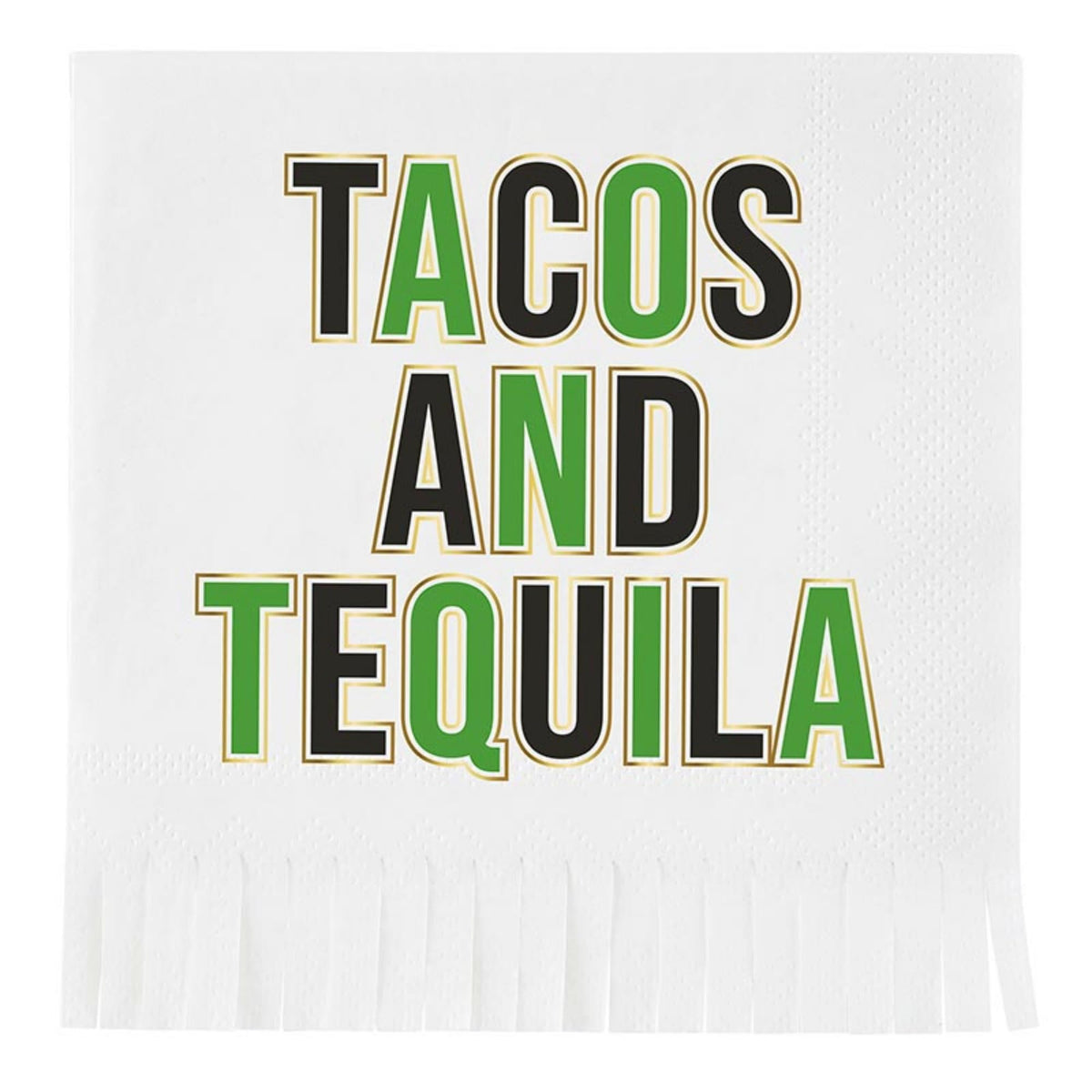 Santa Barbara Design Studio Disposable Napkin, 5" x 5", Tacos and Tequila