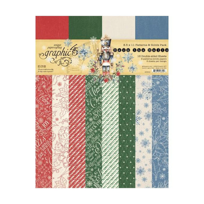 Graphic 45 Sheet Paper, 8.5 x 11 inches, cranberry red
