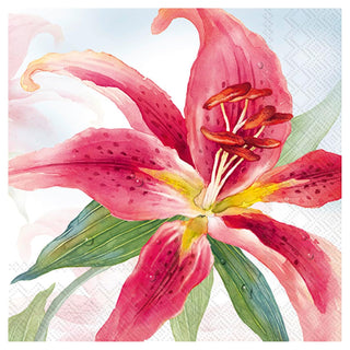 ihr SINCE 1977 Disposable Napkin, 5" x 5", Exotic Lily