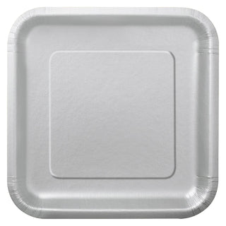 Unique Dishware Plate, 7", Silver