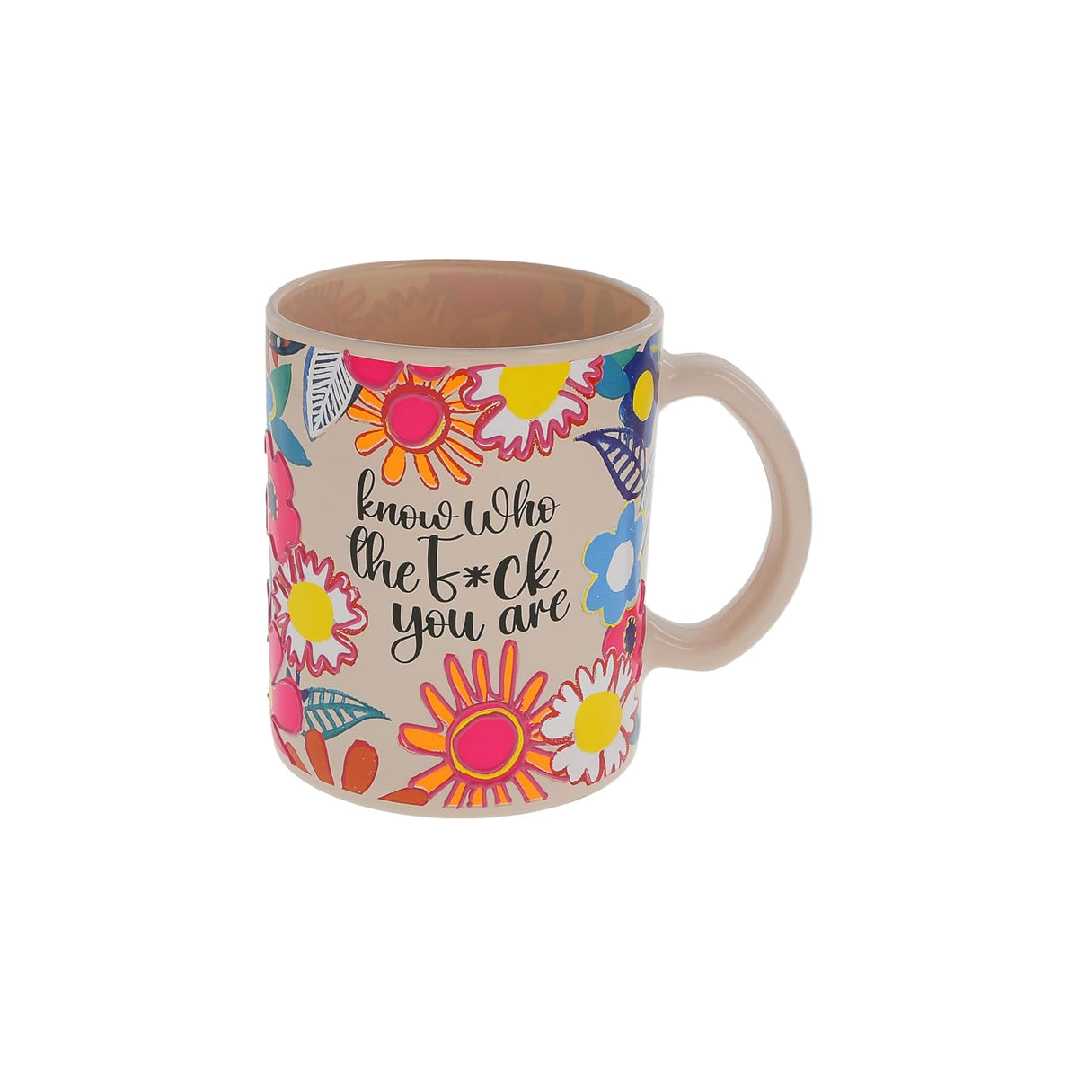 Pavilion Gift Company Drinking Cup, 18 Ounces, Tan, White, Black, Yellow, Orange