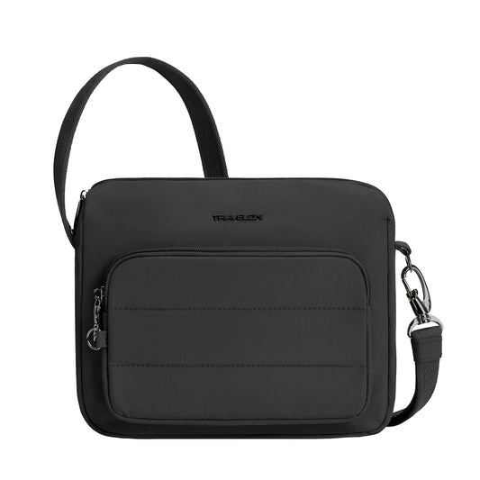 Travelon Handbag, 10.25”W X 8”H X 2.5”D, Black