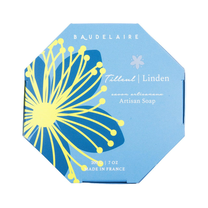 Baudelaire PS Linden Bath Bar with Shea Butter in a Gift Box, 7oz French-milled Soap