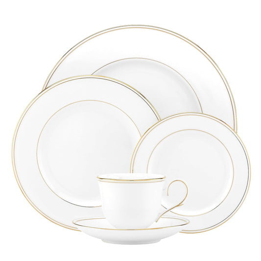 Lenox Federal Gold Bone China 5 Piece Place Setting, White - 100191602