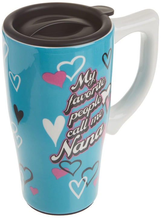 Spoontiques Nana Travel Mug, Teal