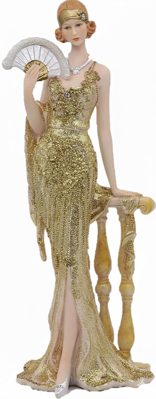 Comfy Hour 13 Inch Victorian Lady Figurine, Roaring 20s Decor