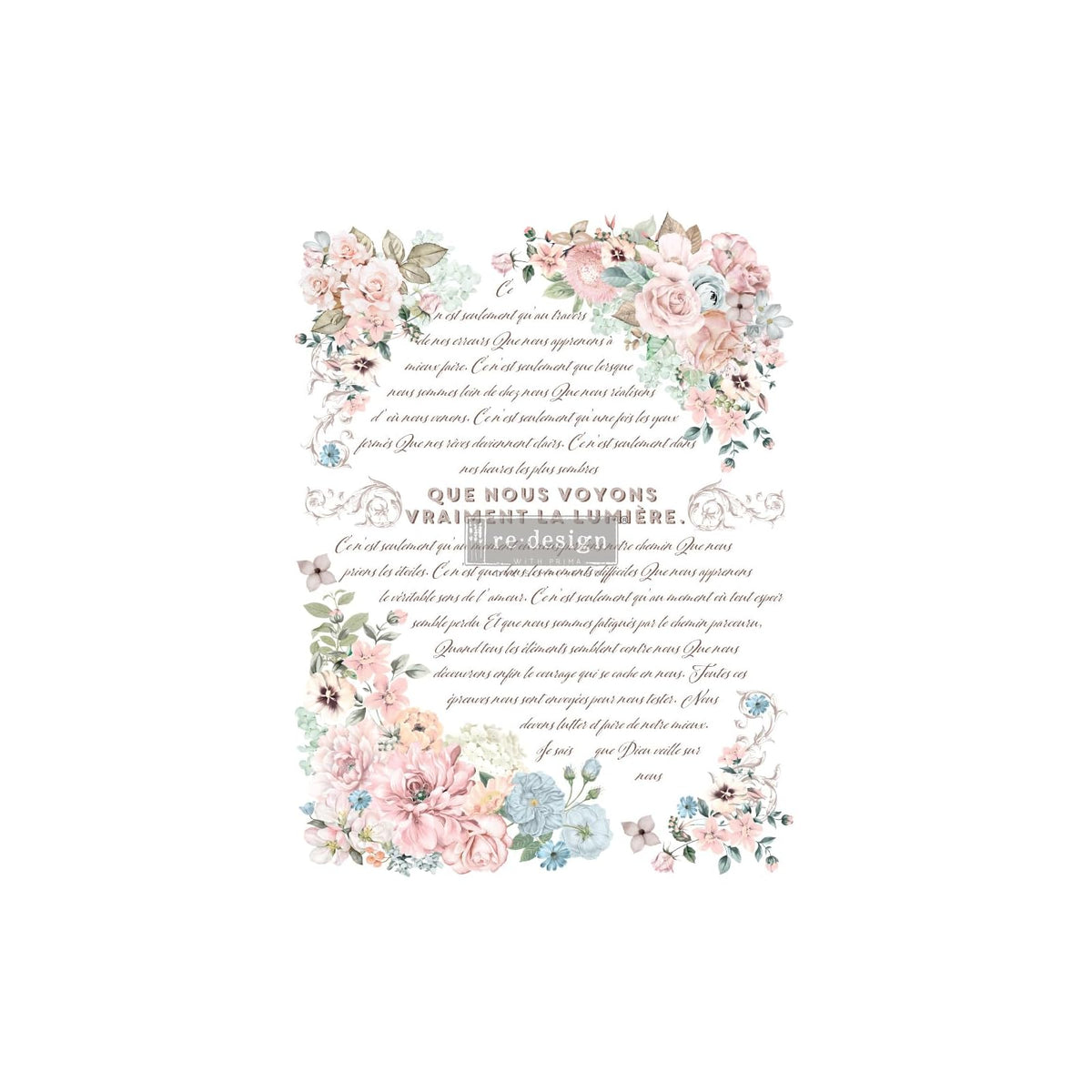 PRIMA MARKETING INC Sticker Decal, Pure Light Floral, Pure Light Floral