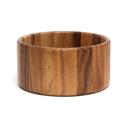 Lipper International Large Straight Side Bowl, Acacia