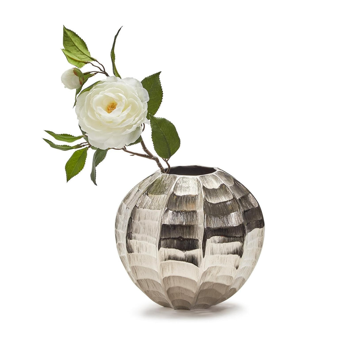 Two's Company Vase, 9", Silver