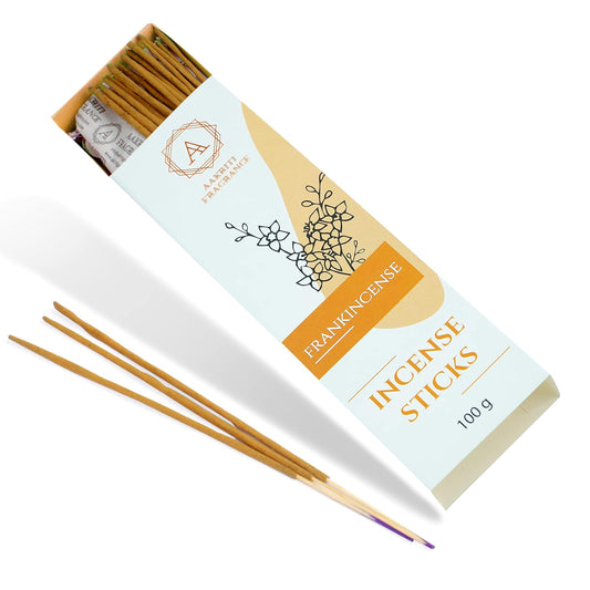 Aakriti Gallery 100 Gram Pack Natural Premium Aroma Organic Hand Rolled Masala Incense Sticks (Frankincense)