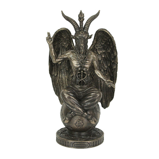 Unicorn Studio Veronese Design 10.25" Tall Statue of Baphomet Resin Sculpture Cold Cast Bronze Finish