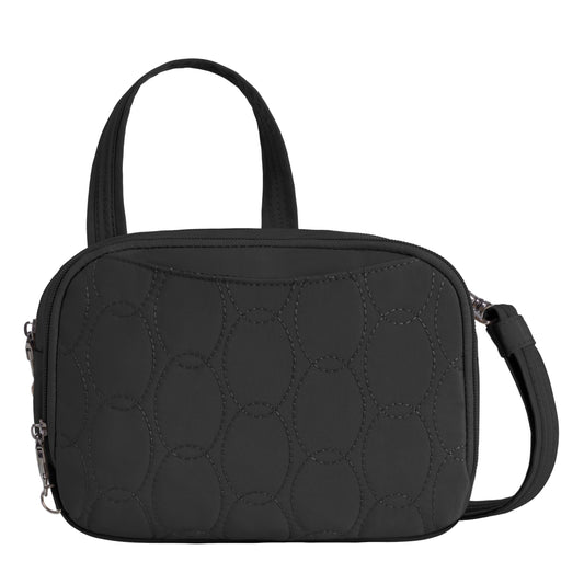 Travelon Handbag, 9”W X 6.25”H X 2.75”D, Black