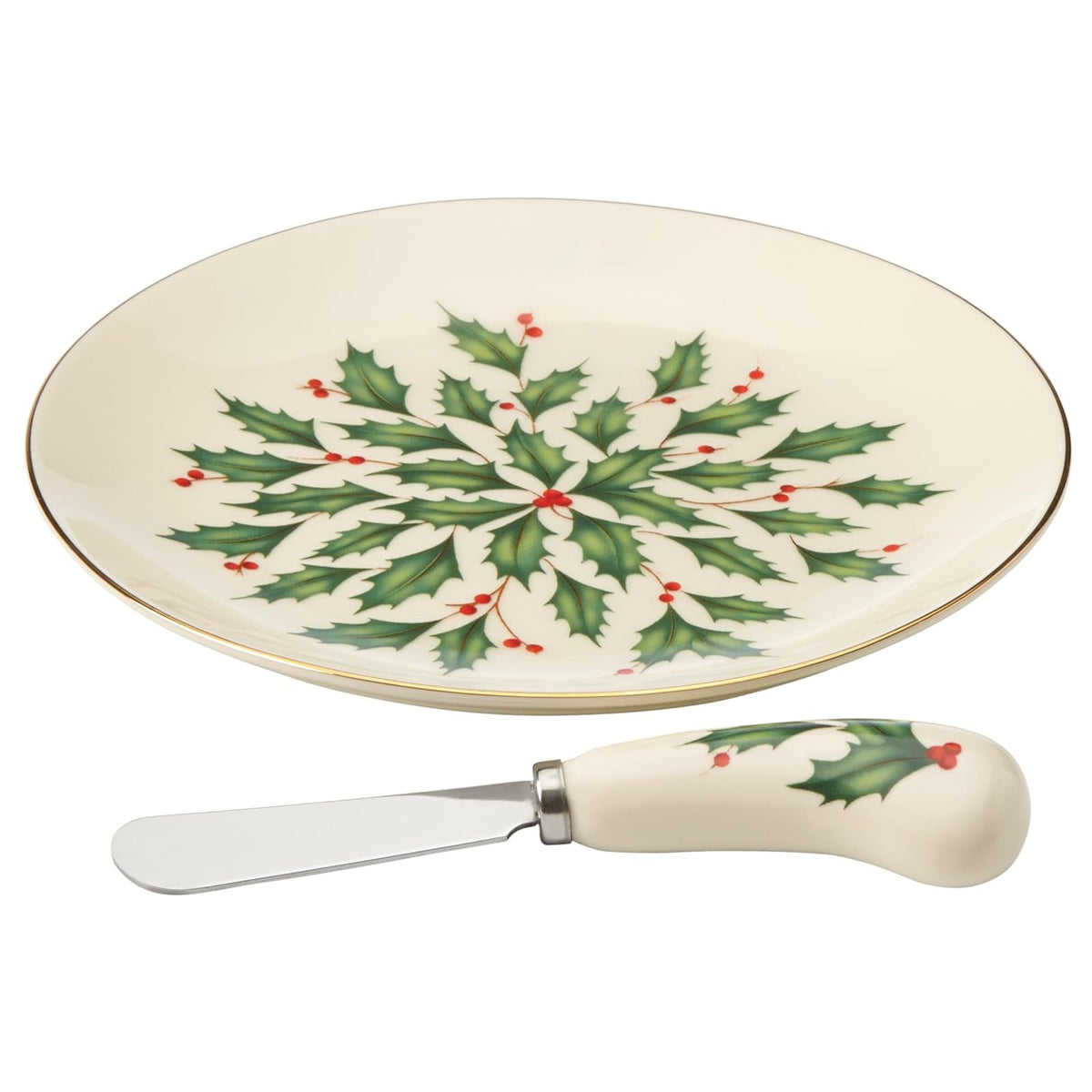 Lenox Dishware Plate, 6.75", Red & Green