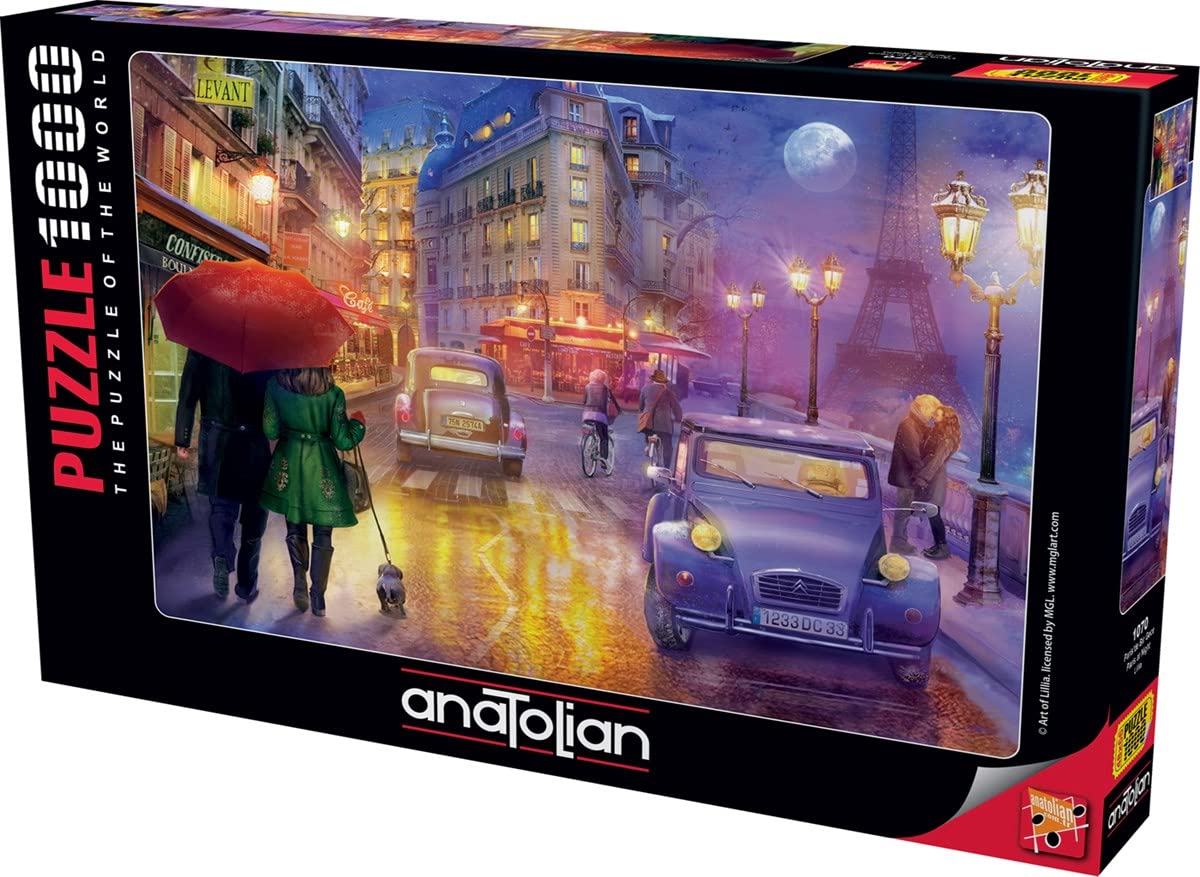 Anatolian Puzzle - Paris at Night, 1000 Piece Jigsaw Puzzle, #1070, Multicolor