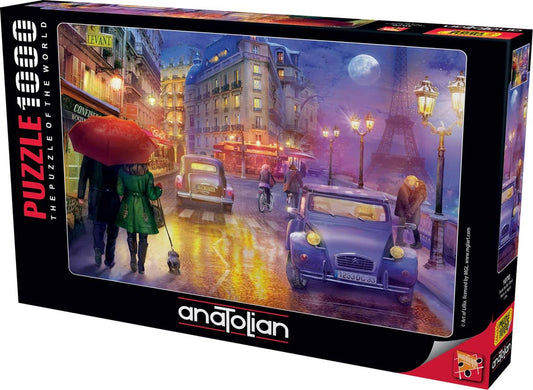 Anatolian Puzzle - Paris at Night, 1000 Piece Jigsaw Puzzle, #1070, Multicolor
