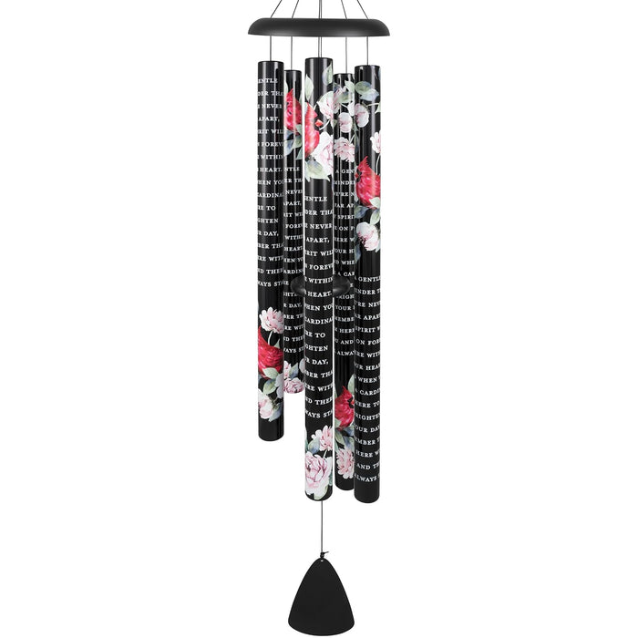 Carson Wind Chime, 55"H, Black, Red, White