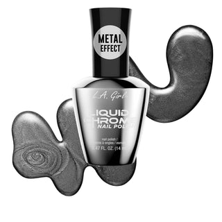L.A. Girl 0.47 Fl Oz Gun Metal Nail Polish, Chrome Shine