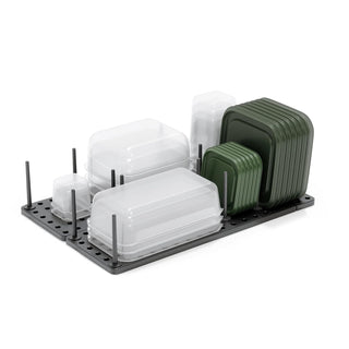 Umbra Peggy Kitchen Cupboard, Shelf and Drawer Organizer Tray - Adjustable Storage System For Food Containers, Cookware, Serveware, Utensils and More (Set of 2)