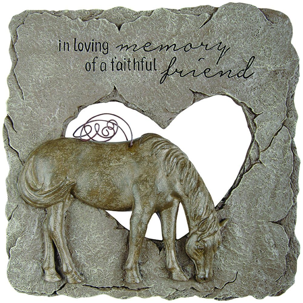 Carson Memorial Stone-Devoted Angels-Horse (9.5") (Jan 2018)