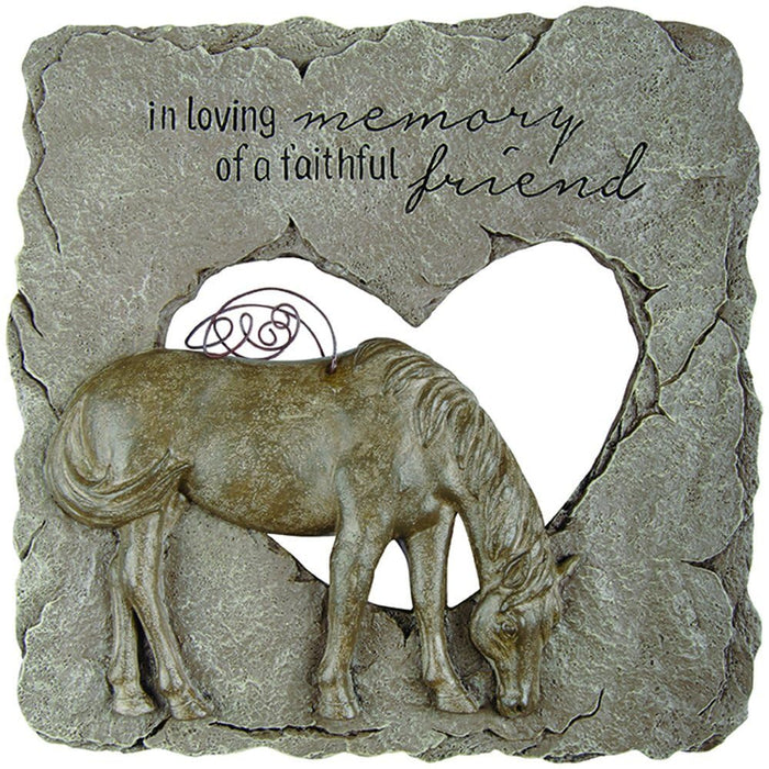 Carson Memorial Stone-Devoted Angels-Horse (9.5") (Jan 2018)