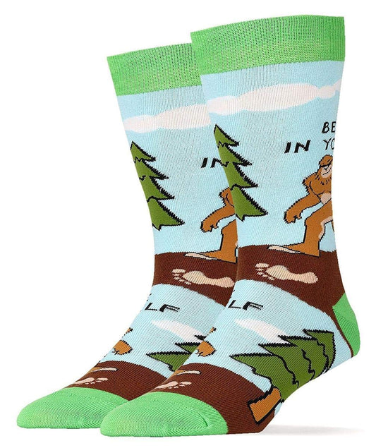 Oooh Yeah Socks Men's Animal Crew Sock (Believe)