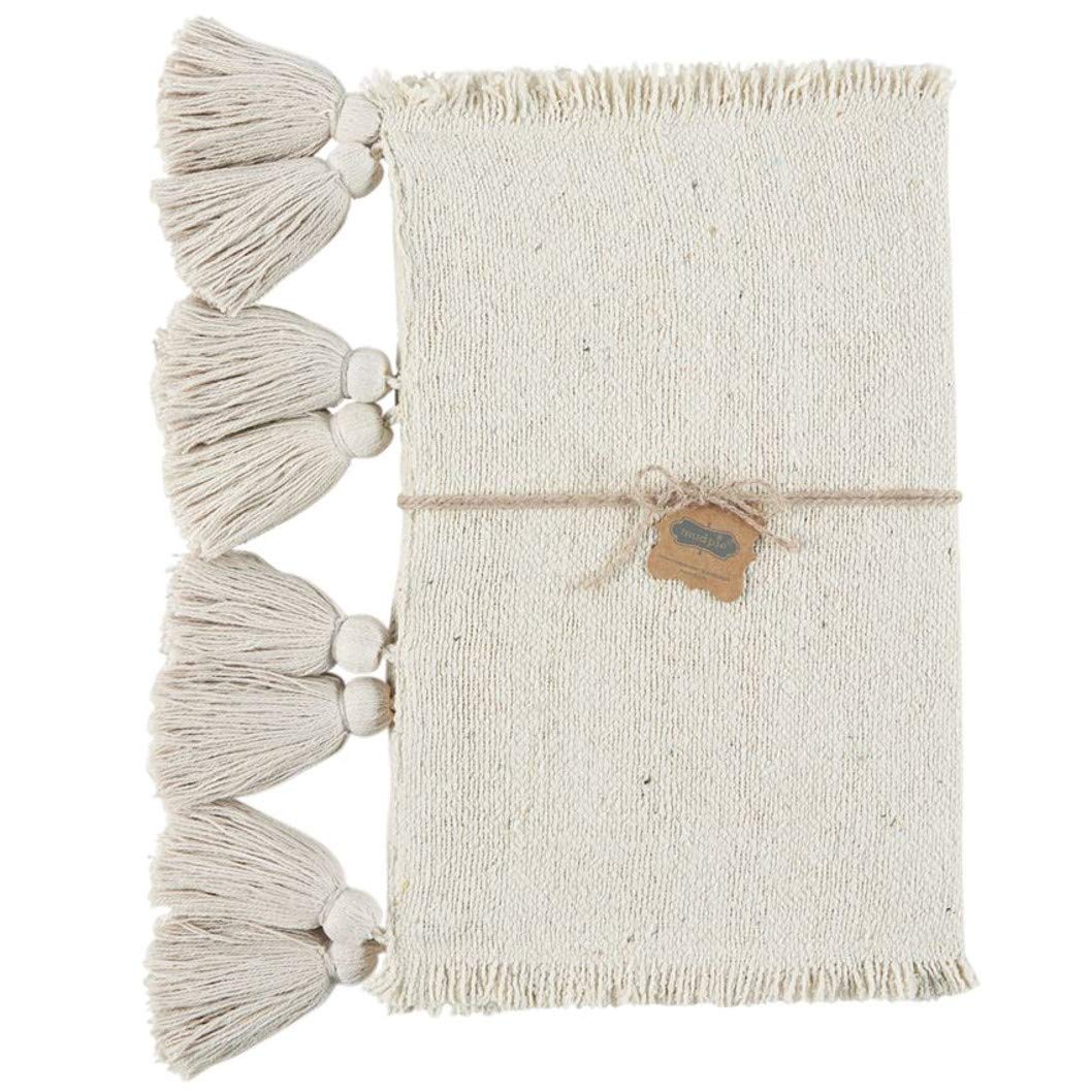 Mud Pie Ivory Ponchaa Table Runner, 18" x 90"