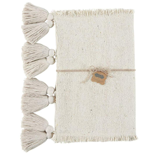 Mud Pie Ivory Ponchaa Table Runner, 18" x 90"