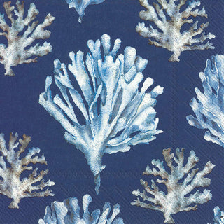 IHR Ideal Home Range Disposable Napkin, 5 x 5-Inches, Coral Blue