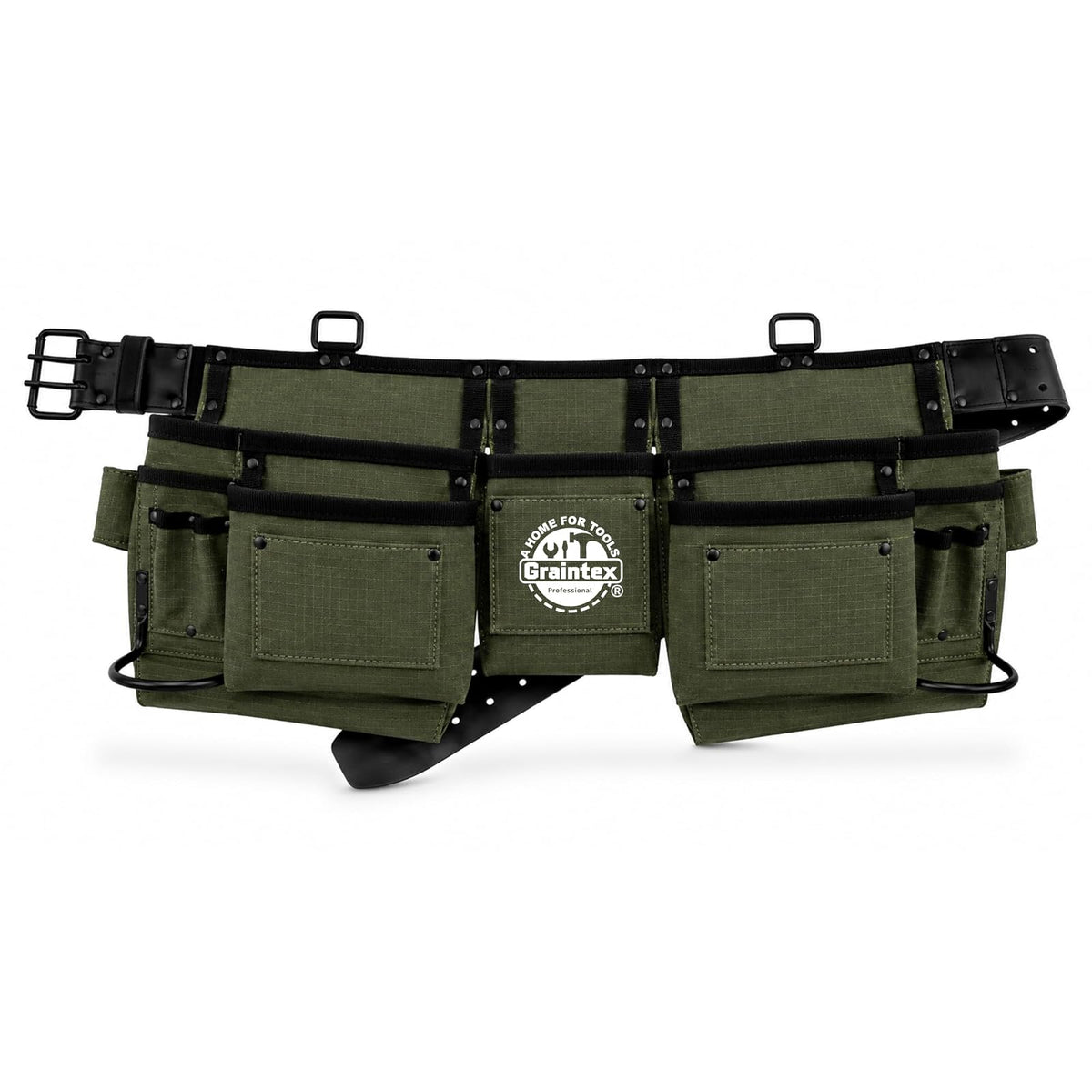 Graintex Tool Belt, 28" to 50" (2" wide), Hunter Green